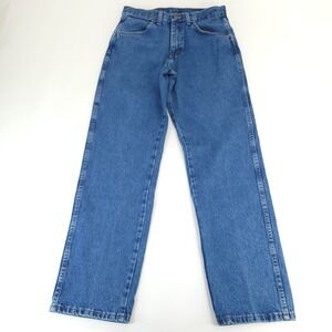 Rustler Jeans Mens 30x32 Blue Denim Straight Leg Relaxed Fit Denim 100% Cotton